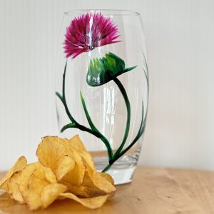 Beer glass with thistle