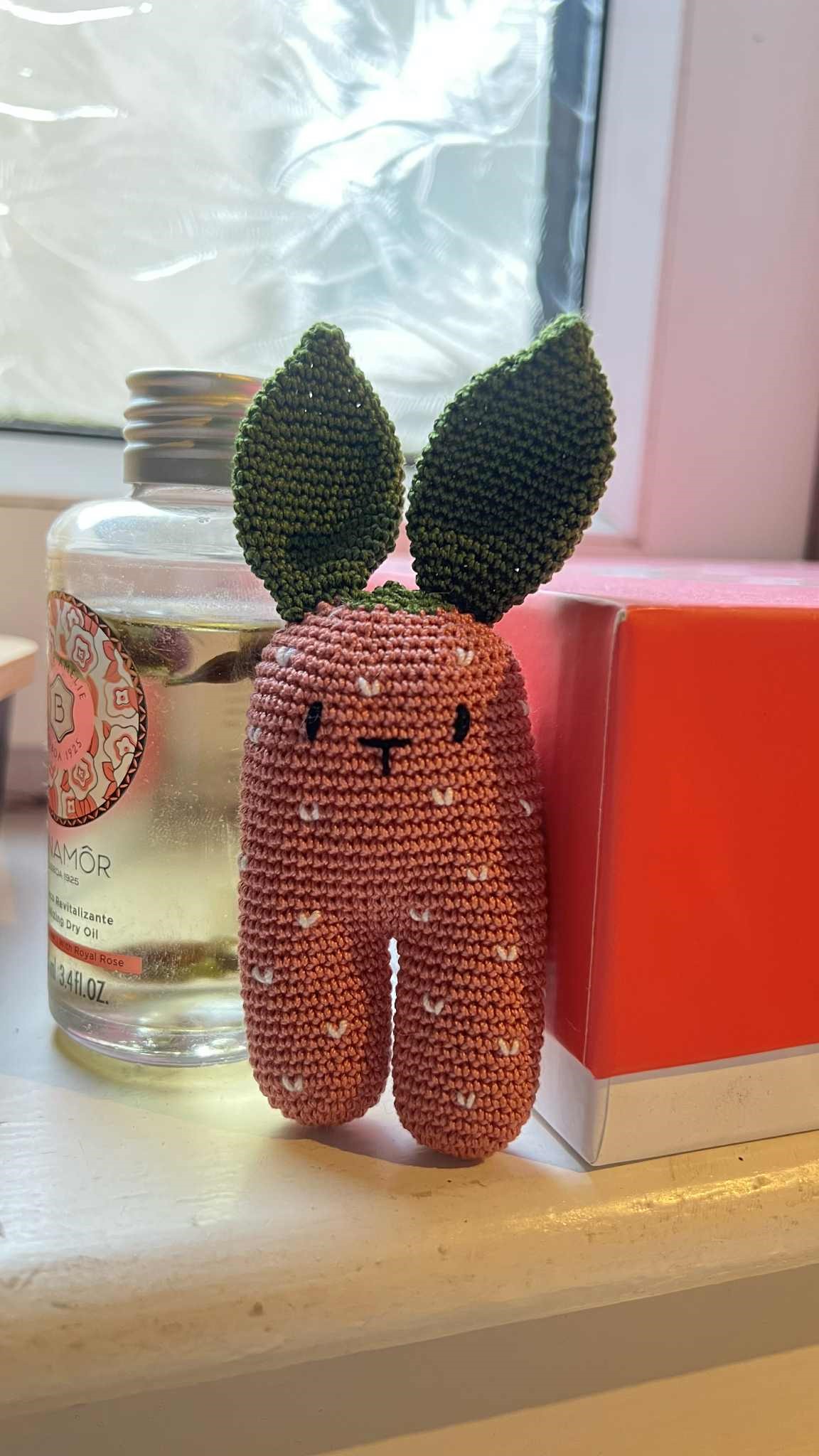 Strawberry crochet bunny - Image 3