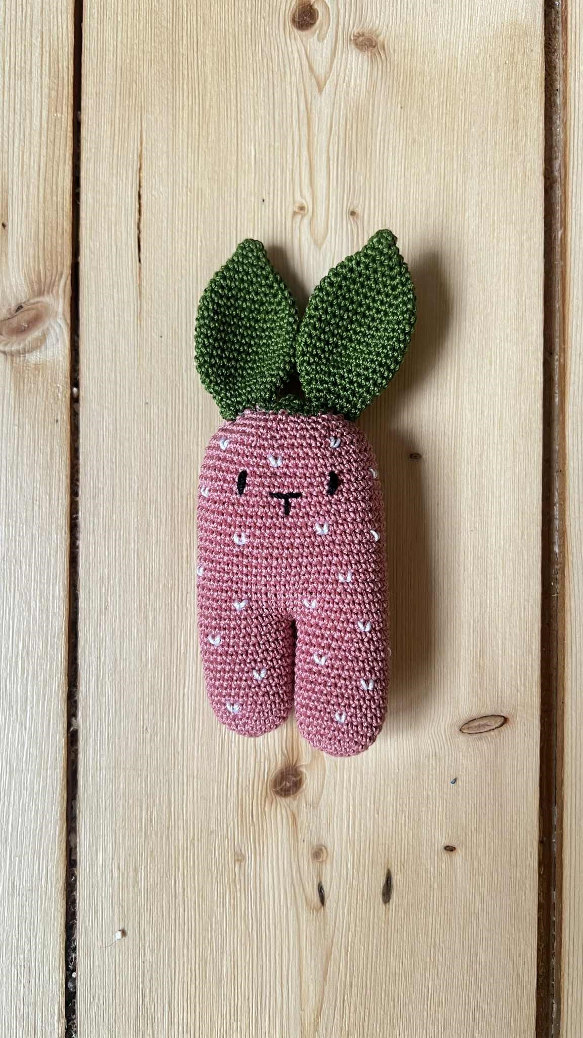 Strawberry crochet bunny