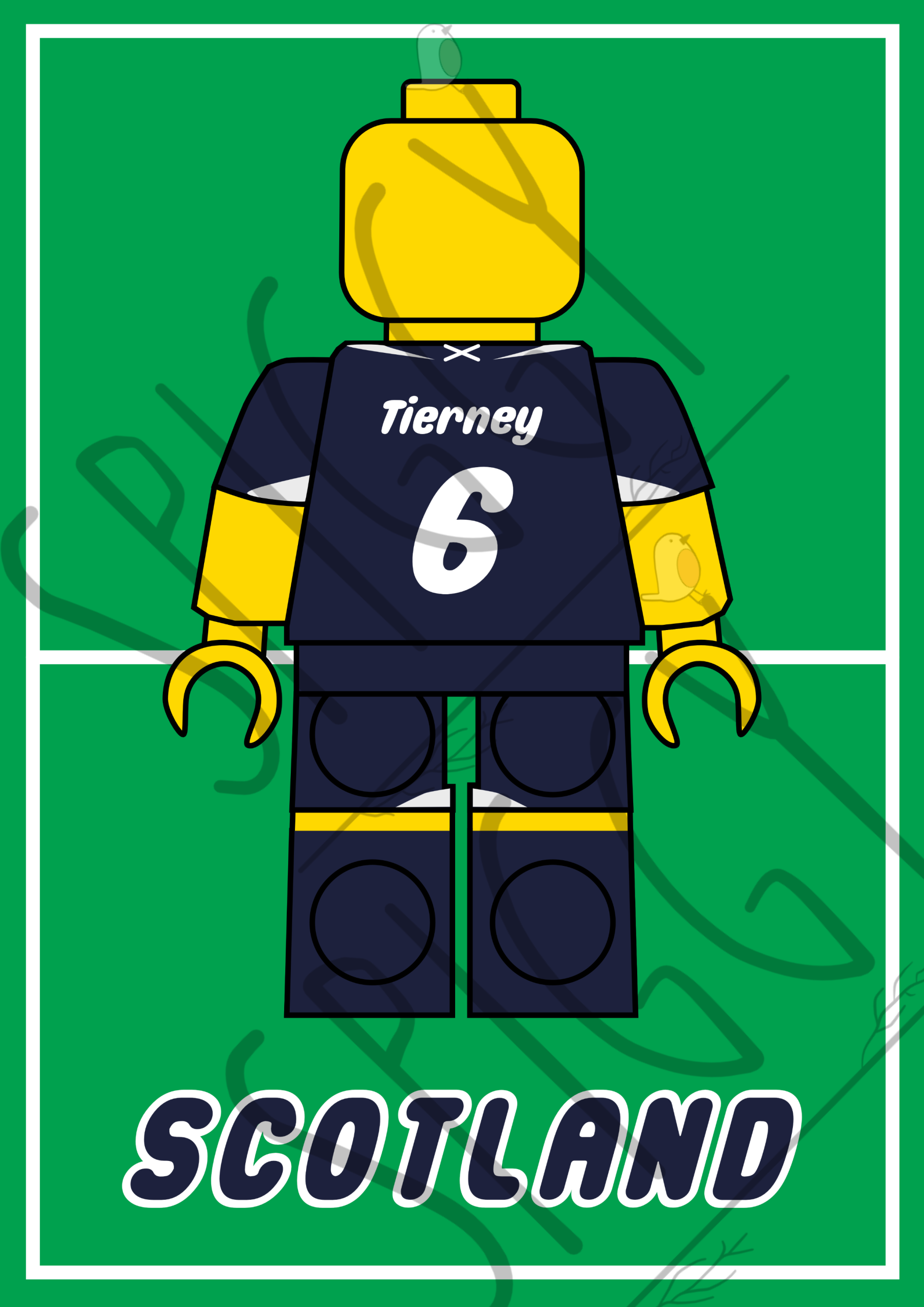 Kieran Tierney Scotland Pitch Print - Image 2