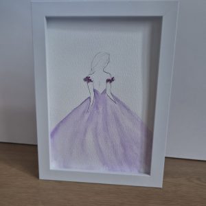 Watercolour- prom dress in purple