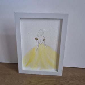 Watercolour- prom dress in yellow