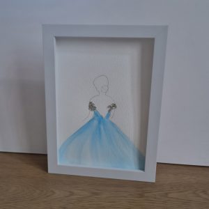 Watercolour- prom dress in blue